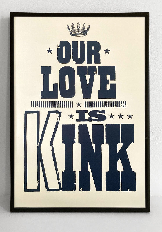 our love is kink print framed in black