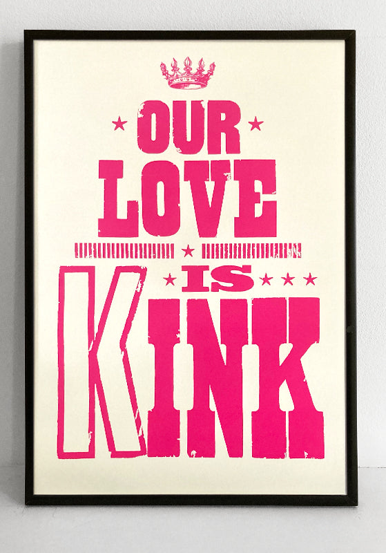 our love is kink print framed in black