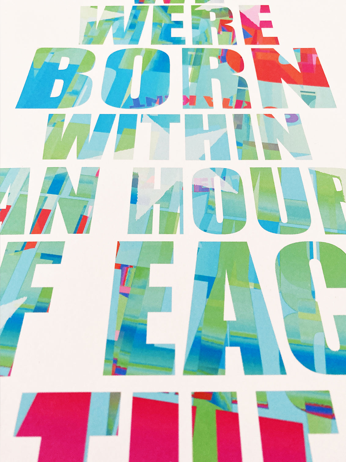 We Were Born Within An Hour Of Each Other - Pulp lyric