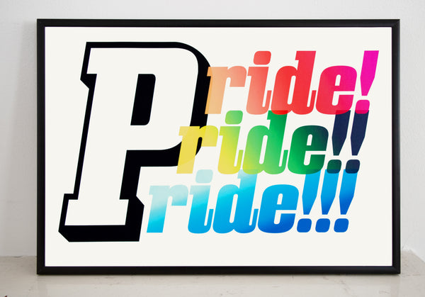 Pride Ride Ride framed print  - £30