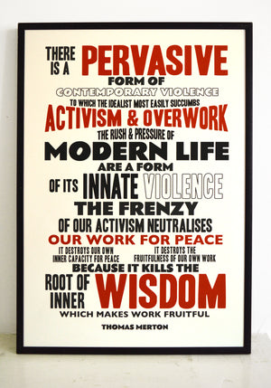 thomas merton quote, overwork, activism, burnout, wellbeing, mindfulness