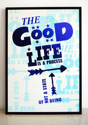 carl rogers, the good life, being not doing, typography, the good life experience