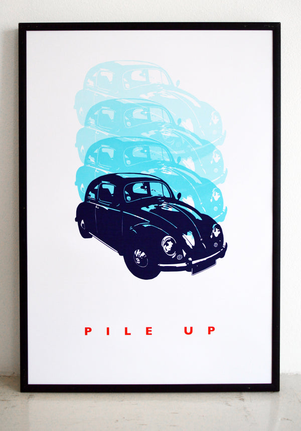 wall art, car print, top gear, vw, beetle print, vw poster
